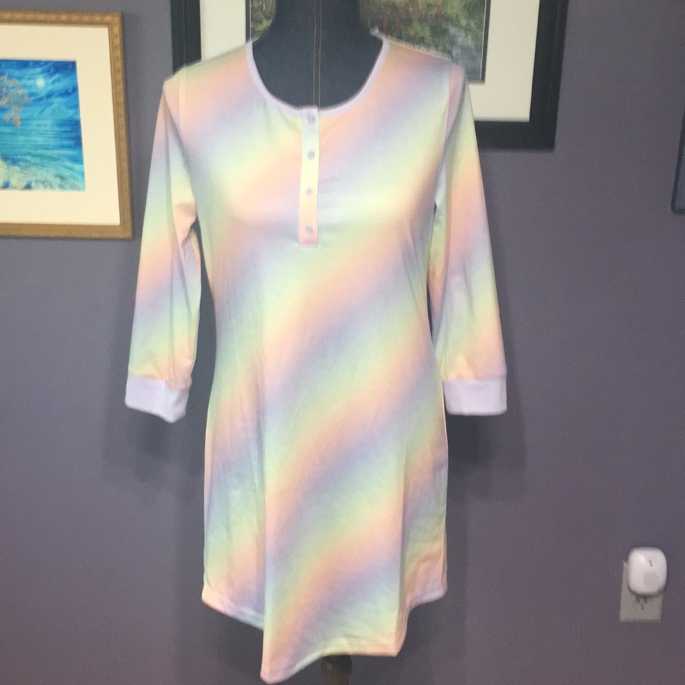 Modcloth Rainbow Print Nightgown NWT
